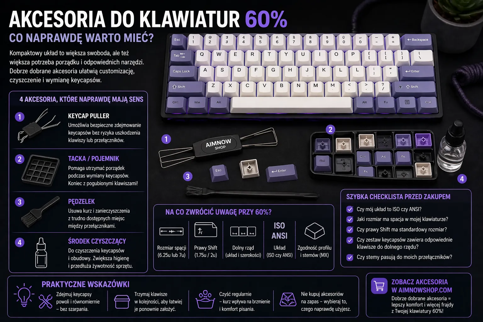 akcesoria do klawiatur 60 procent