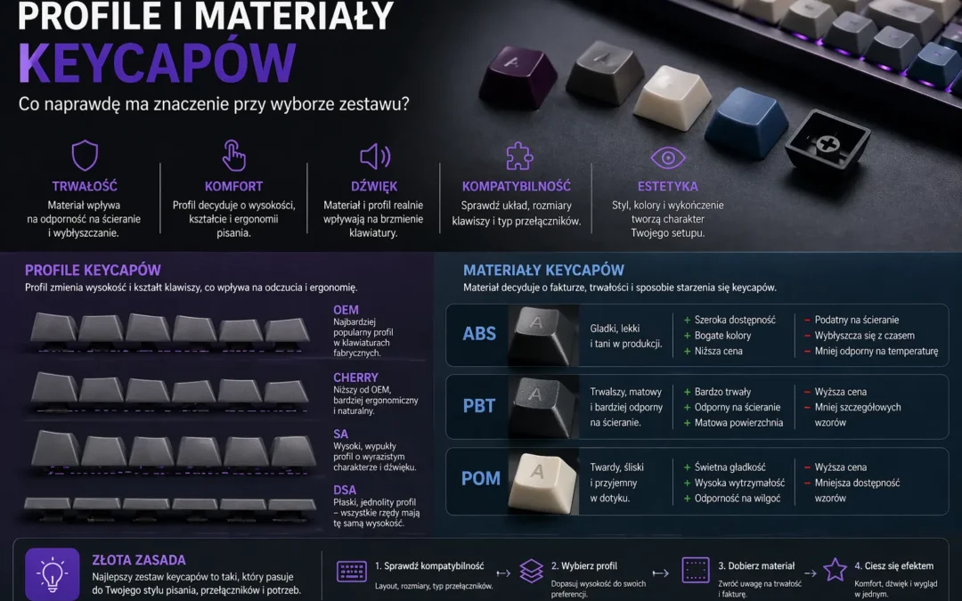profile i materiały keycapów