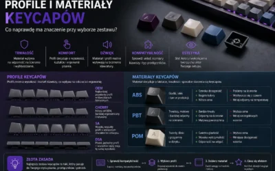 Profile i&nbsp;materiały keycapów – które parametry naprawdę wpływają na&nbsp;komfort, dźwięk i&nbsp;kompatybilność
